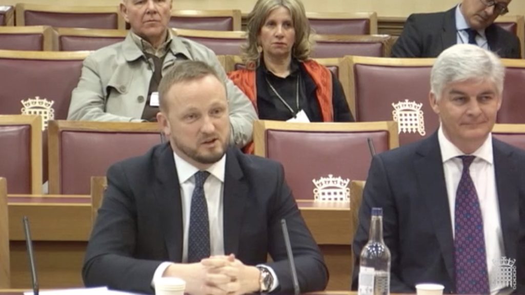LCH head in house of lords