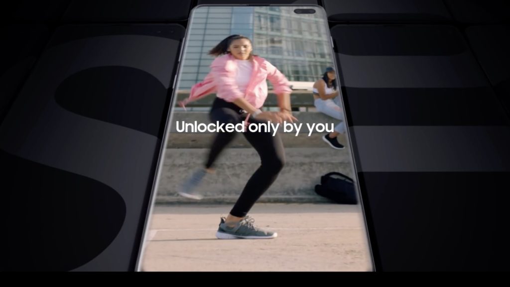 Samsung Galaxy S10 video screen dump